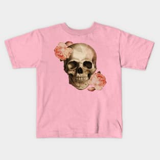 Rosa Skull Collage Kids T-Shirt